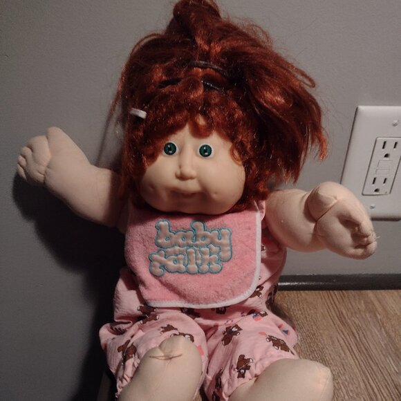 Vintage rare red hair green eyed Cabbage Patch doll 1978 1982 Caleco Xavier Ro